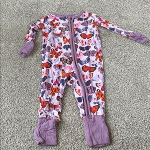 Little Sleepies Butterfly Print Kids One Piece